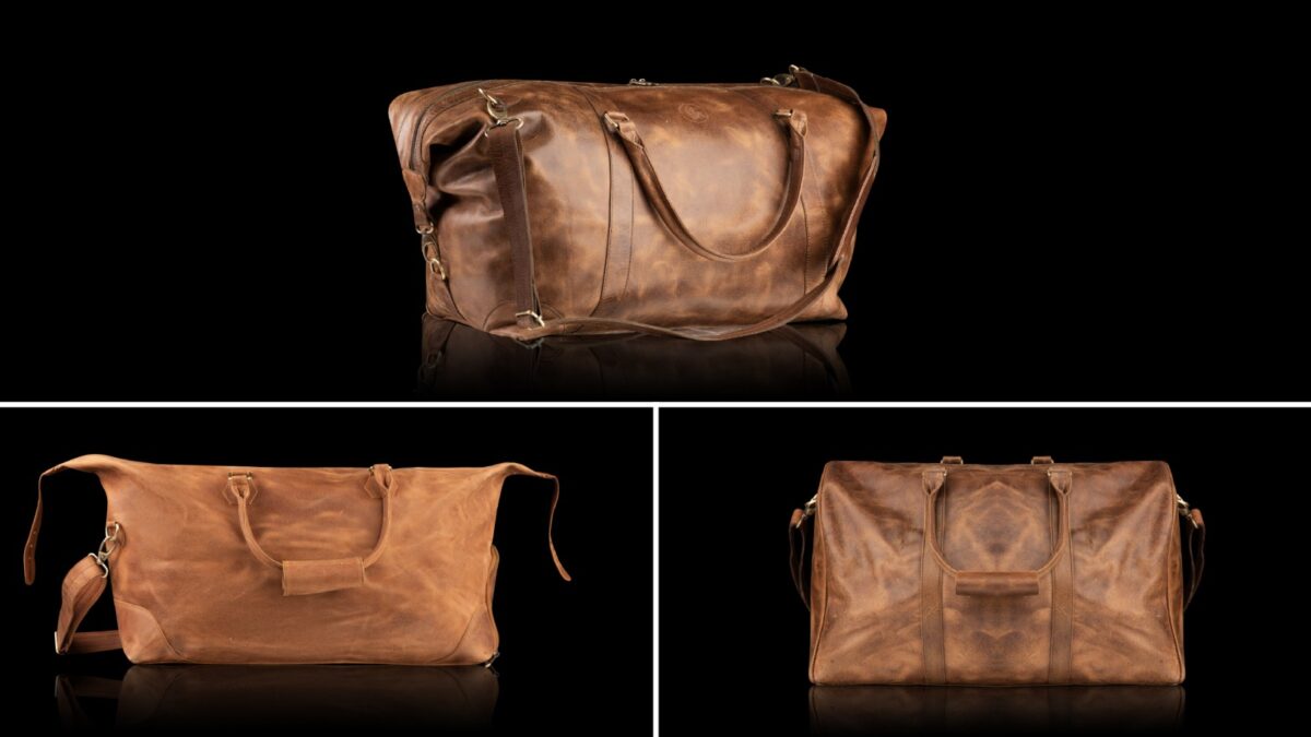 leather duffle bag