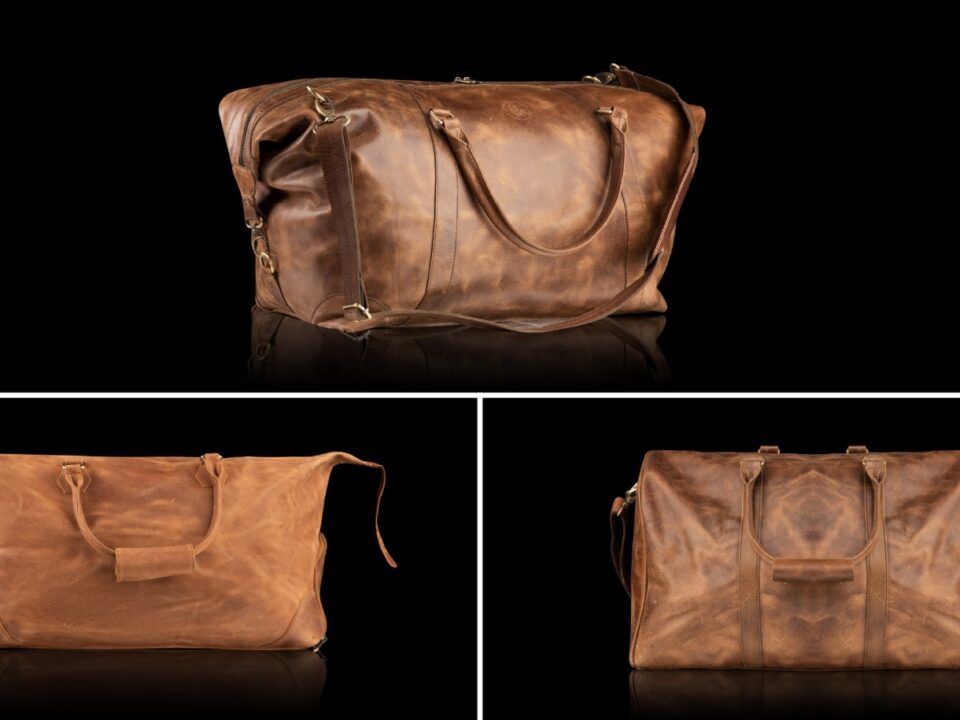 leather duffle bag